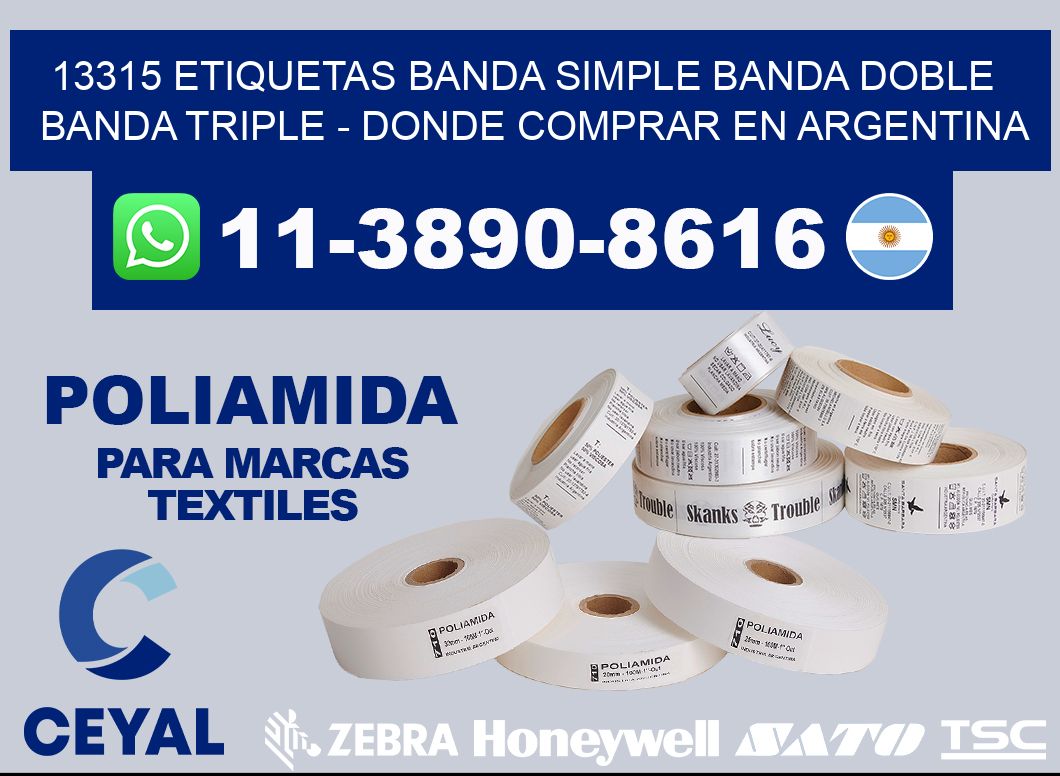13315 etiquetas banda simple banda doble banda triple - Donde Comprar en Argentina