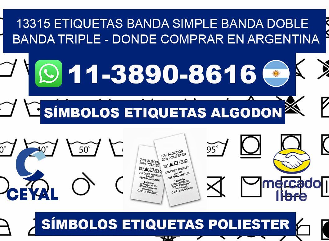 13315 etiquetas banda simple banda doble banda triple - Donde Comprar en Argentina
