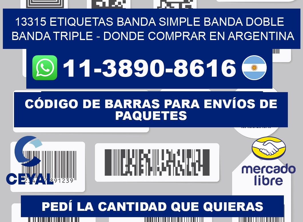 13315 etiquetas banda simple banda doble banda triple - Donde Comprar en Argentina