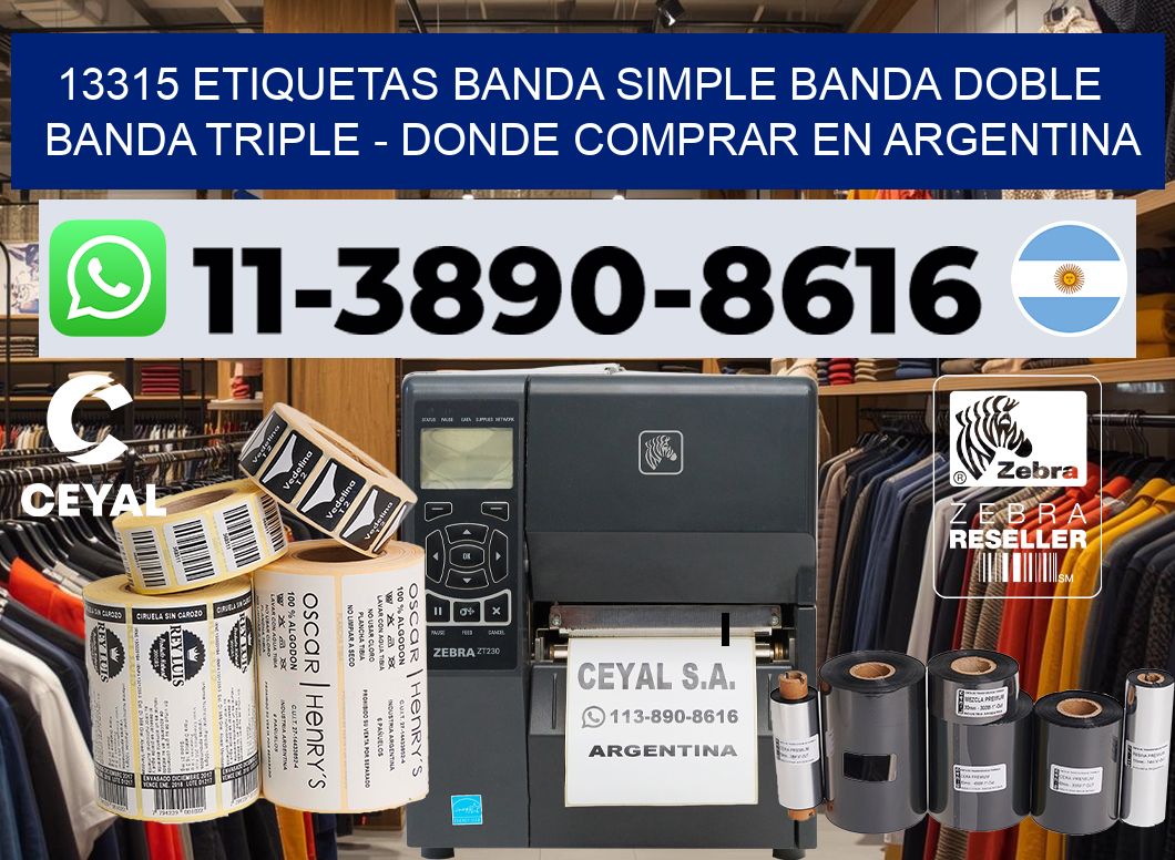 13315 etiquetas banda simple banda doble banda triple – Donde Comprar en Argentina