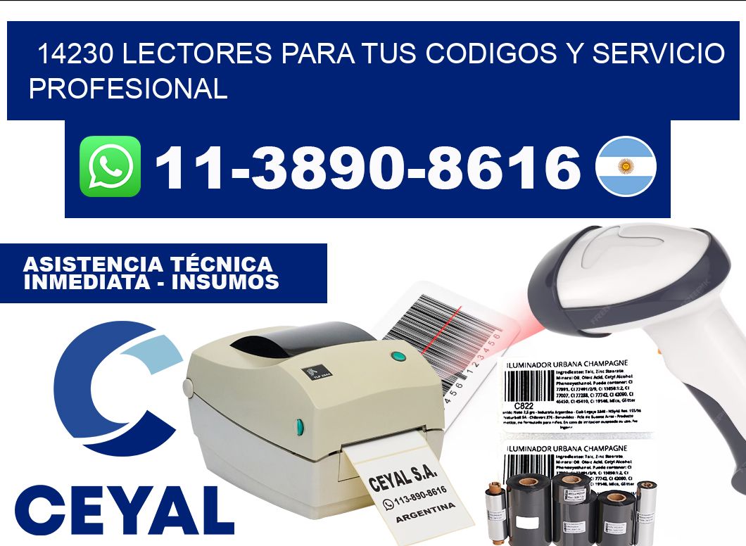 14230 Lectores para tus codigos y Servicio Profesional