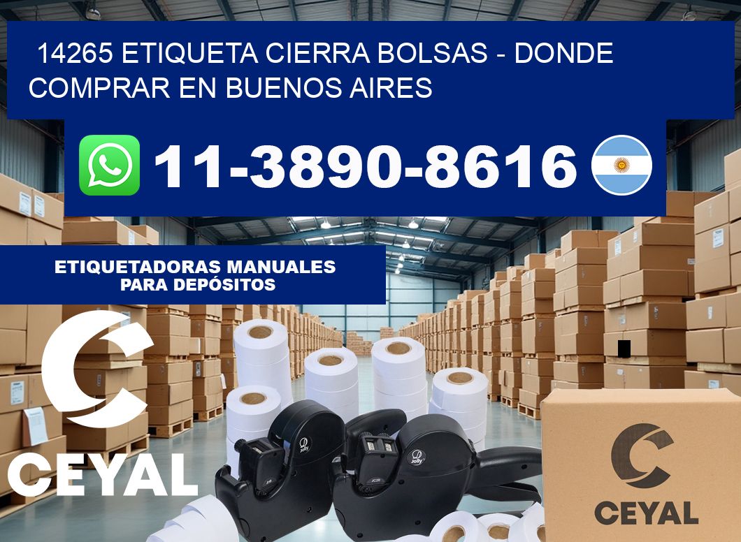 14265 etiqueta Cierra Bolsas – Donde Comprar en Buenos Aires
