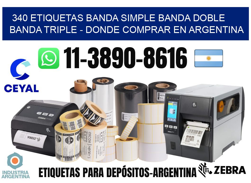 340 etiquetas banda simple banda doble banda triple - Donde Comprar en Argentina