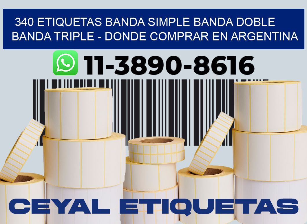 340 etiquetas banda simple banda doble banda triple - Donde Comprar en Argentina