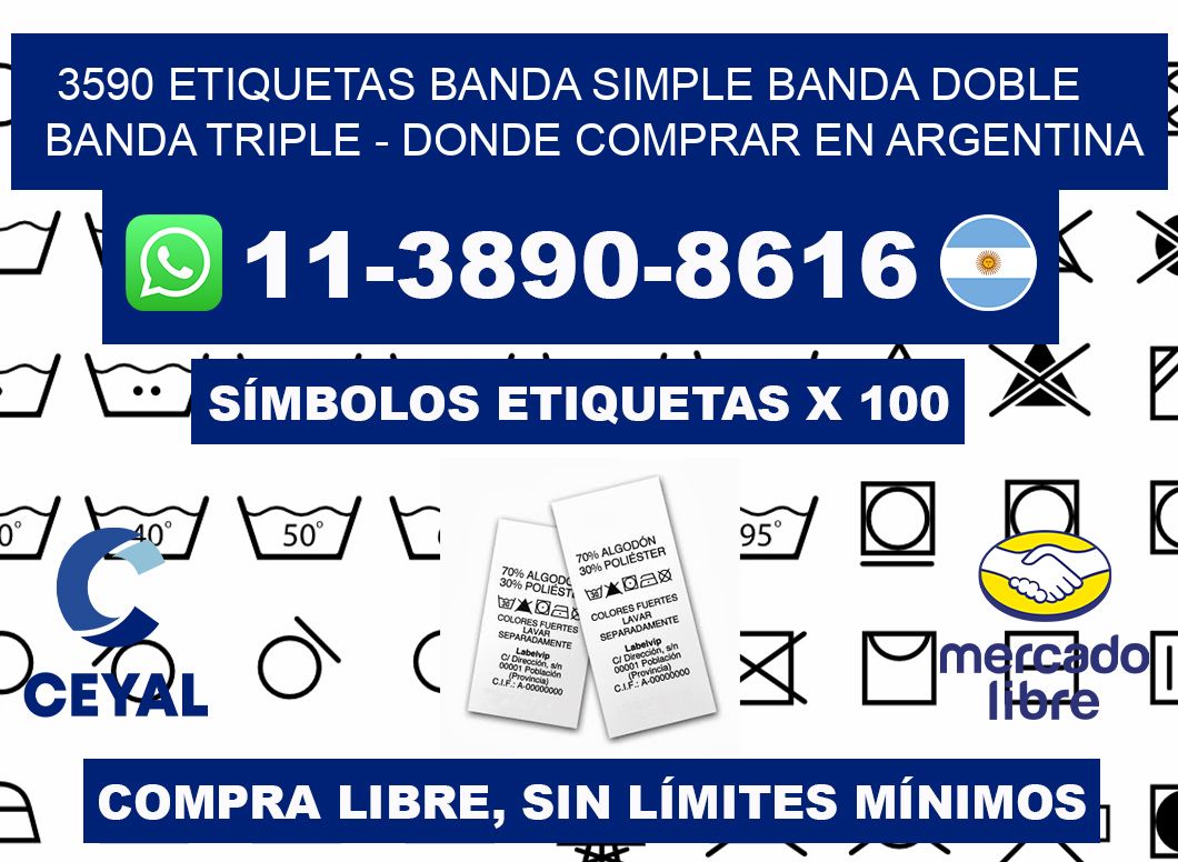 3590 etiquetas banda simple banda doble banda triple - Donde Comprar en Argentina