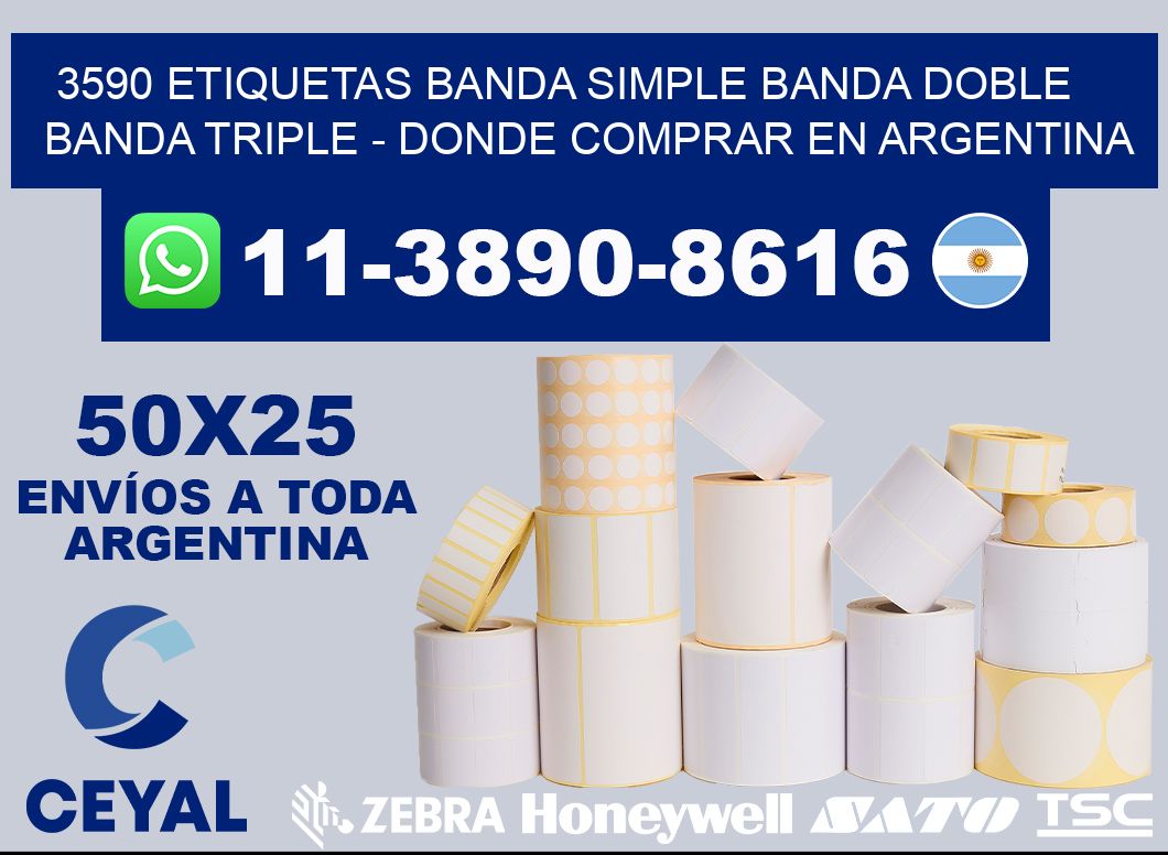 3590 etiquetas banda simple banda doble banda triple - Donde Comprar en Argentina
