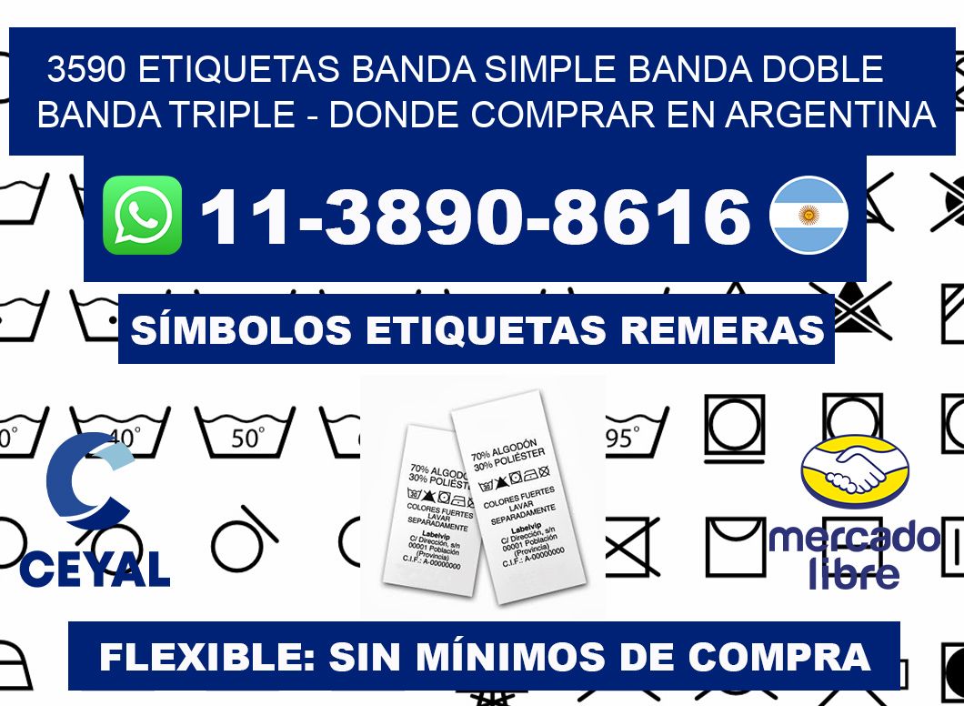 3590 etiquetas banda simple banda doble banda triple - Donde Comprar en Argentina