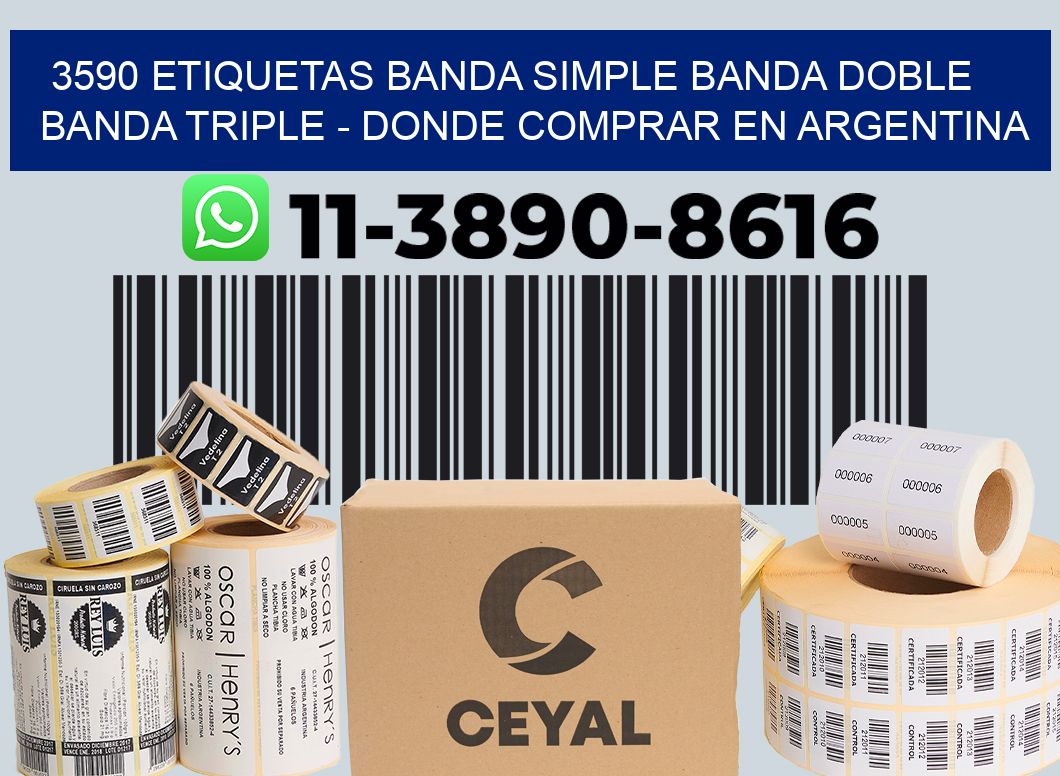 3590 etiquetas banda simple banda doble banda triple - Donde Comprar en Argentina