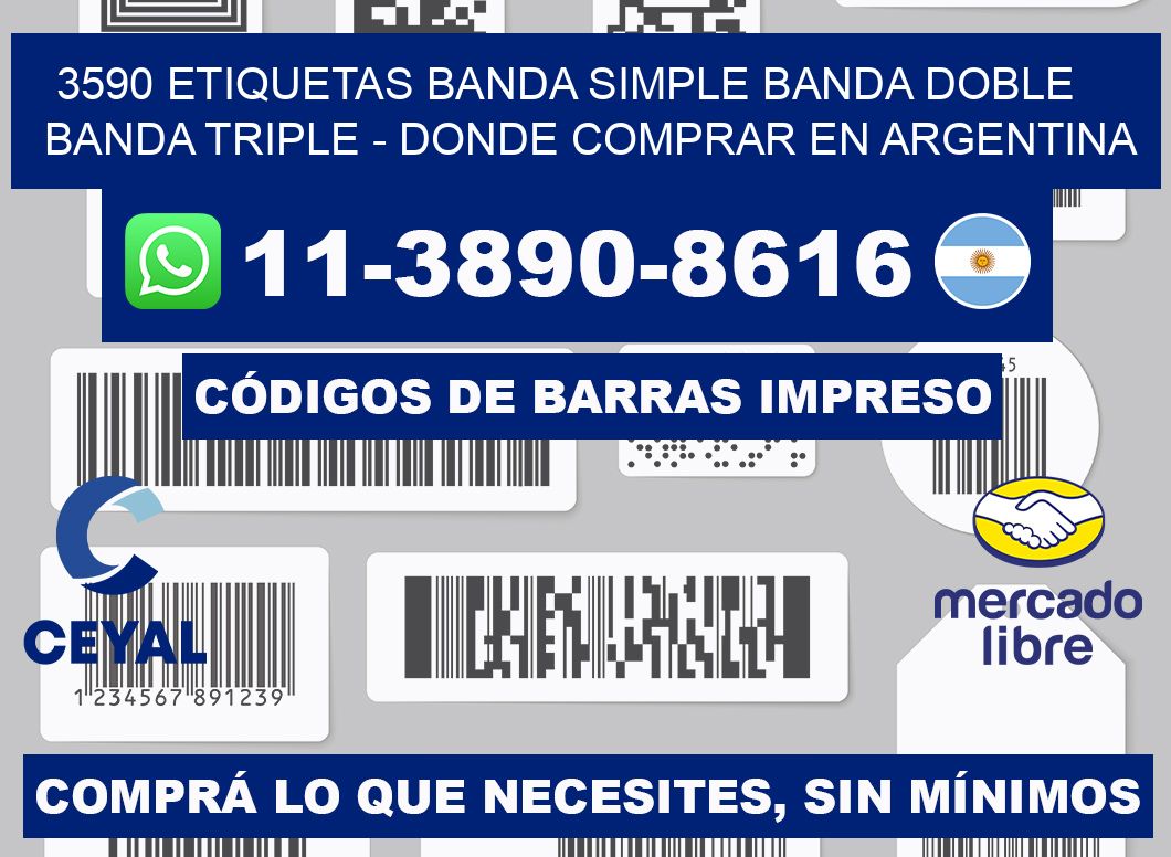 3590 etiquetas banda simple banda doble banda triple - Donde Comprar en Argentina