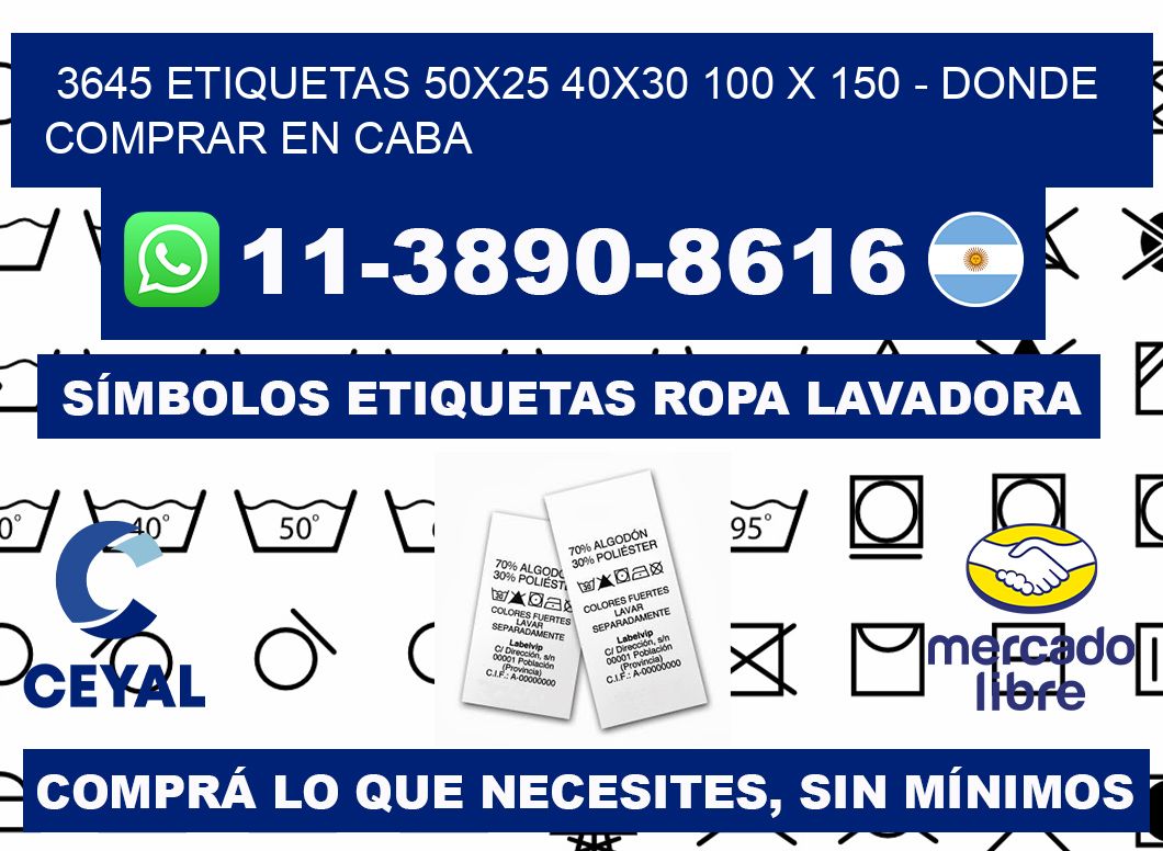 3645 etiquetas 50x25 40x30 100 x 150 - Donde Comprar en Caba