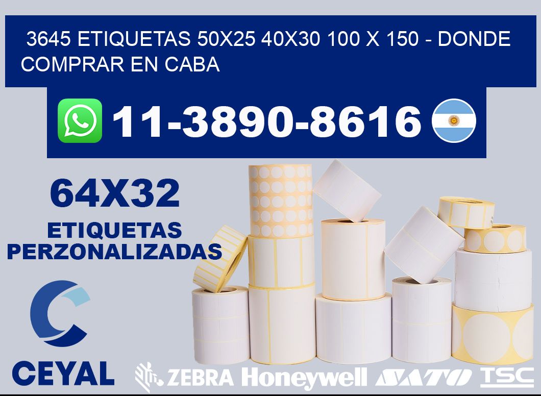 3645 etiquetas 50x25 40x30 100 x 150 - Donde Comprar en Caba