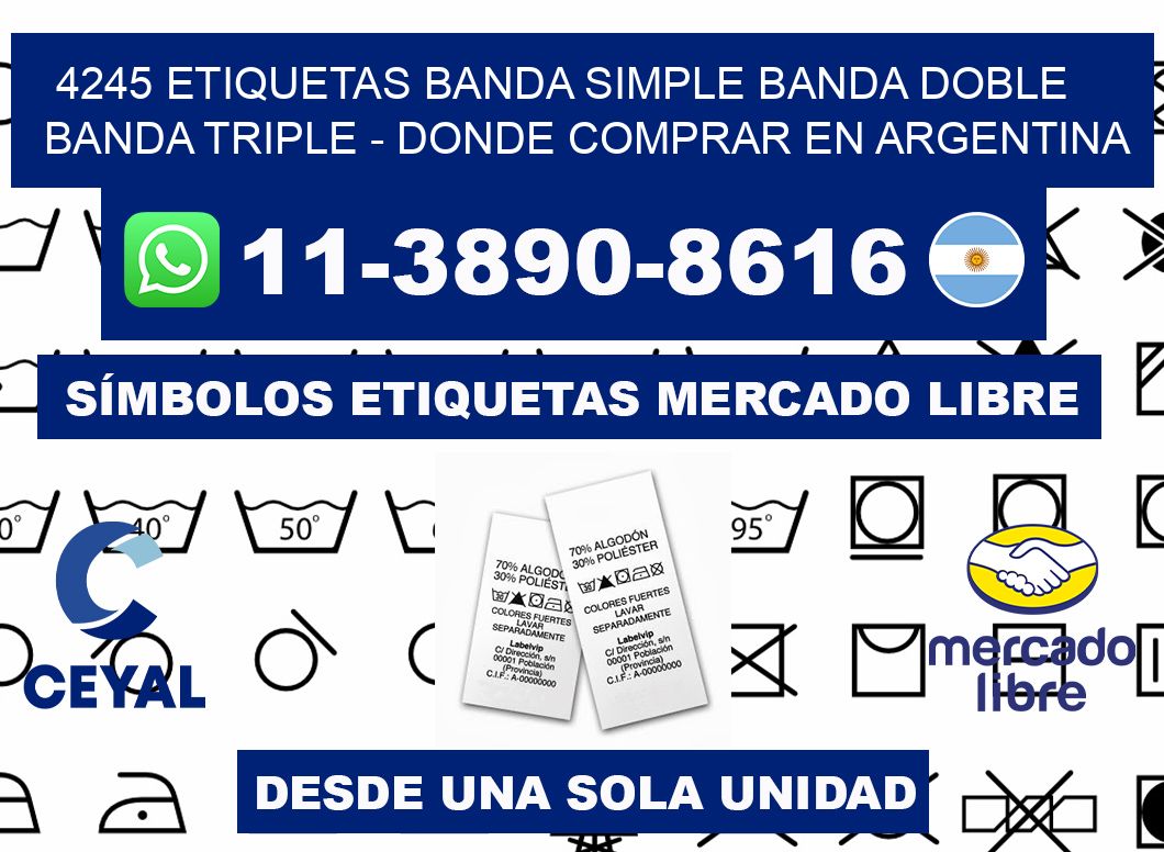 4245 etiquetas banda simple banda doble banda triple - Donde Comprar en Argentina