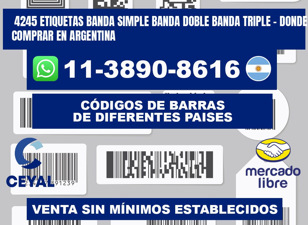 4245 etiquetas banda simple banda doble banda triple - Donde Comprar en Argentina