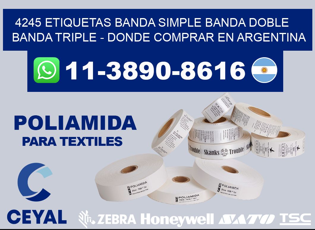 4245 etiquetas banda simple banda doble banda triple - Donde Comprar en Argentina