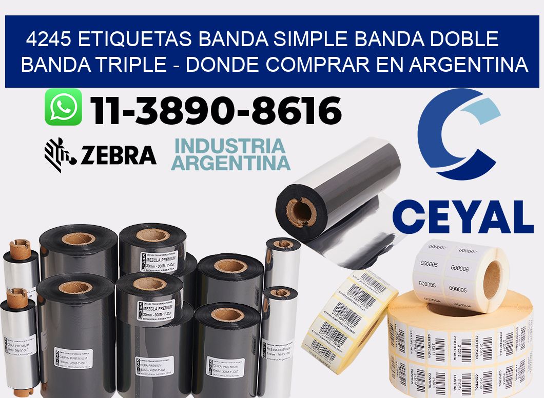 4245 etiquetas banda simple banda doble banda triple - Donde Comprar en Argentina