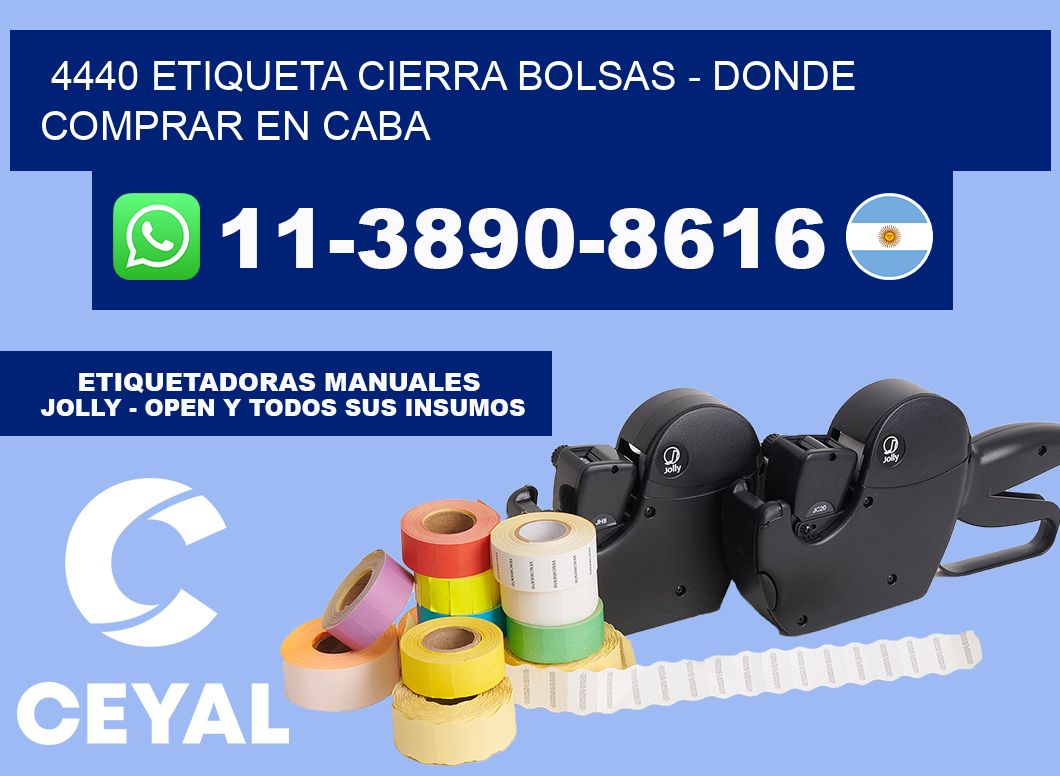 4440 etiqueta Cierra Bolsas - Donde Comprar en Caba