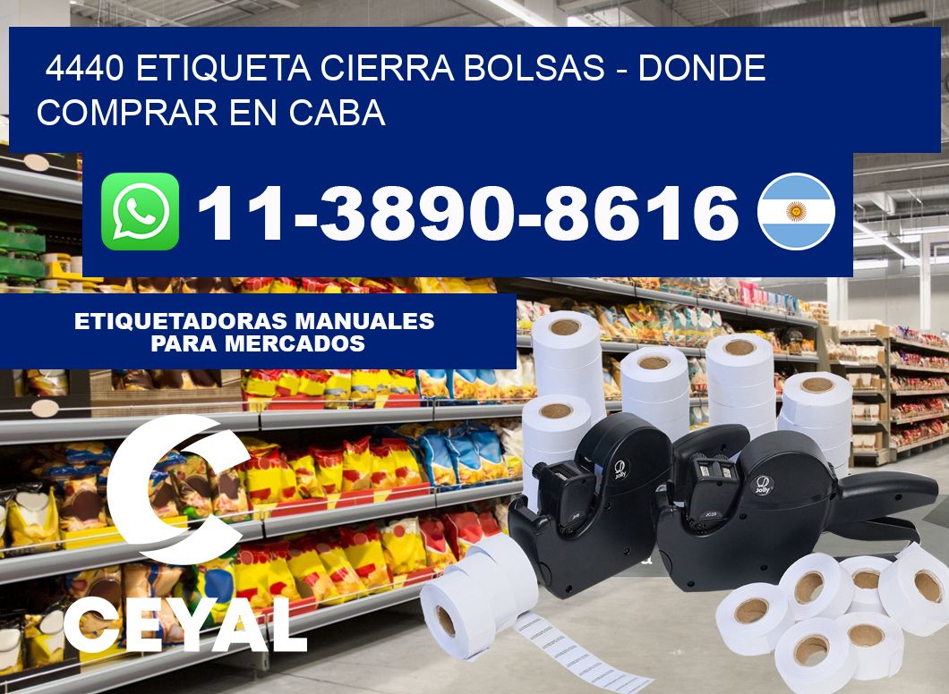 4440 etiqueta Cierra Bolsas - Donde Comprar en Caba