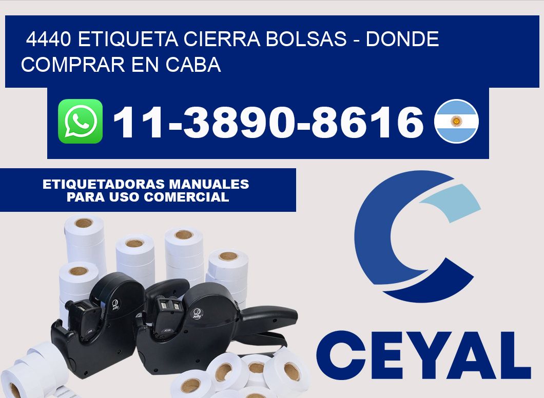 4440 etiqueta Cierra Bolsas - Donde Comprar en Caba