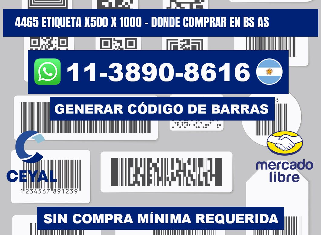 4465 etiqueta x500 x 1000 - Donde Comprar en bs as