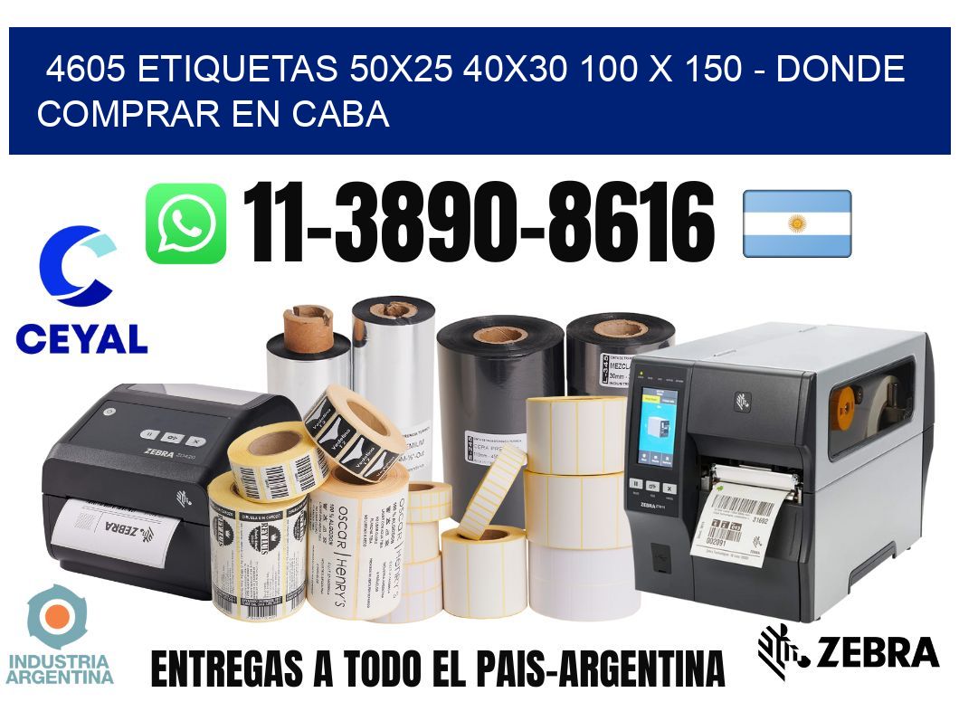 4605 etiquetas 50x25 40x30 100 x 150 - Donde Comprar en Caba