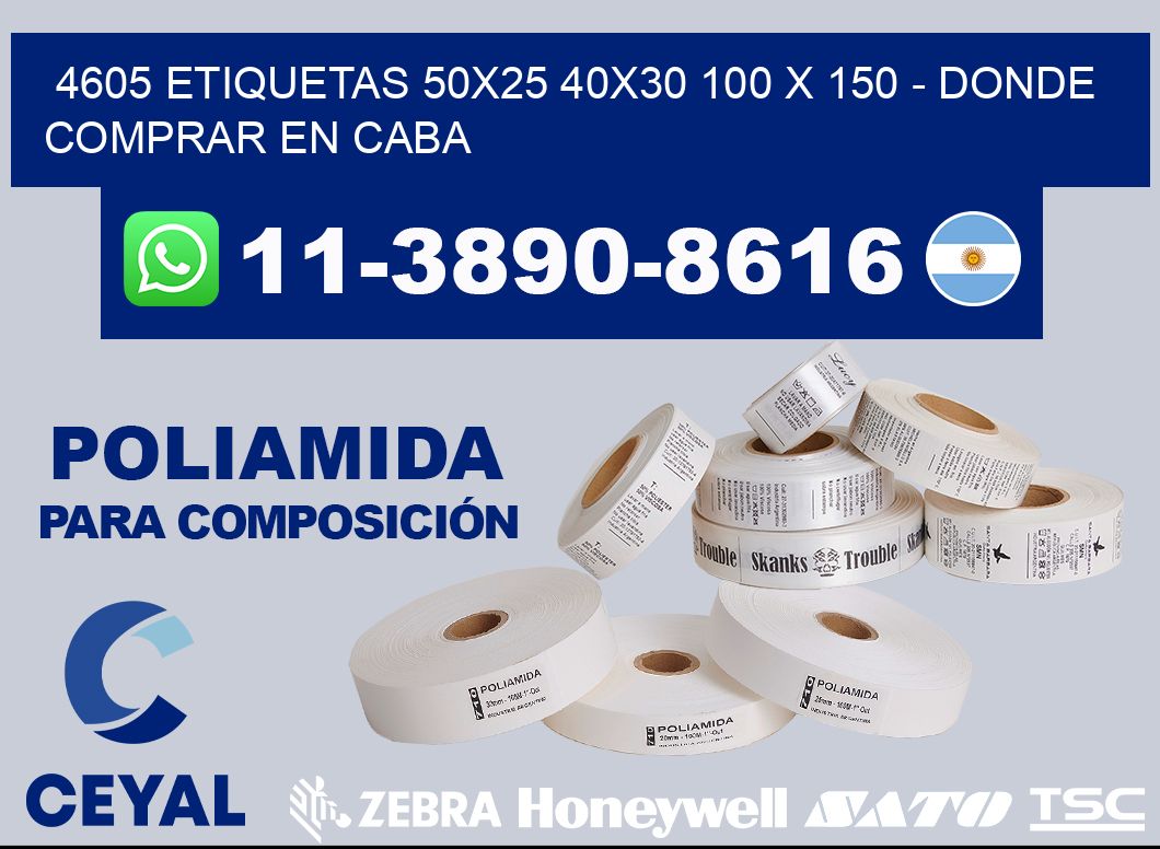 4605 etiquetas 50x25 40x30 100 x 150 - Donde Comprar en Caba