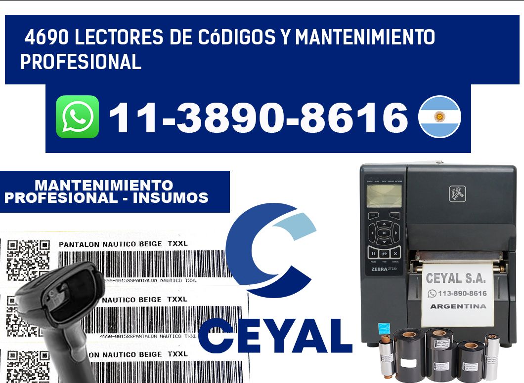 4690 Lectores de Códigos y Mantenimiento Profesional