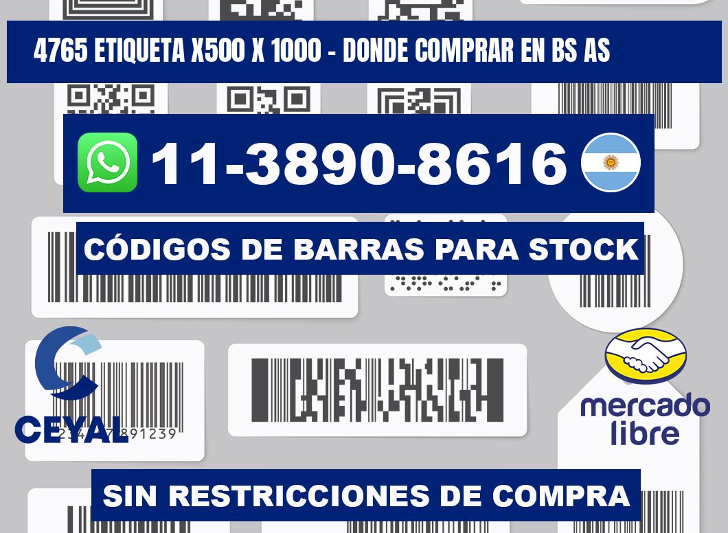 4765 etiqueta x500 x 1000 - Donde Comprar en bs as