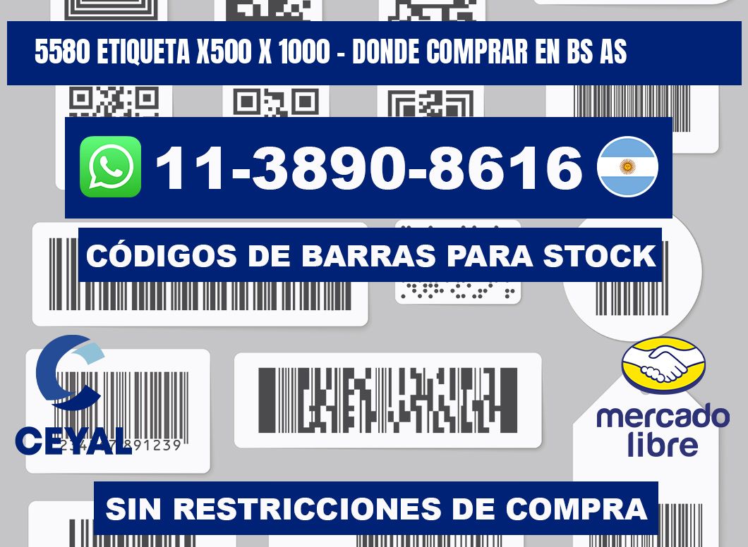 5580 etiqueta x500 x 1000 - Donde Comprar en bs as