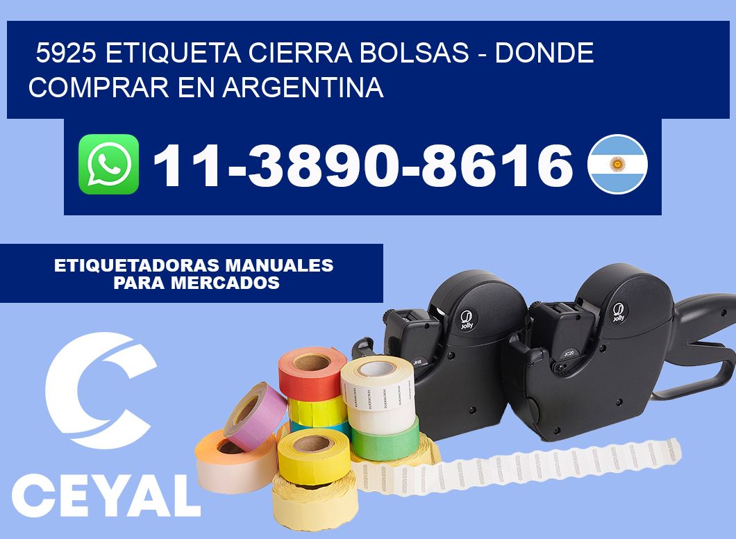 5925 etiqueta Cierra Bolsas - Donde Comprar en Argentina