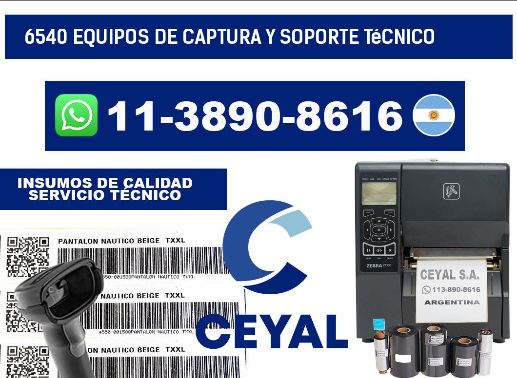 6540 Equipos de Captura y Soporte Técnico