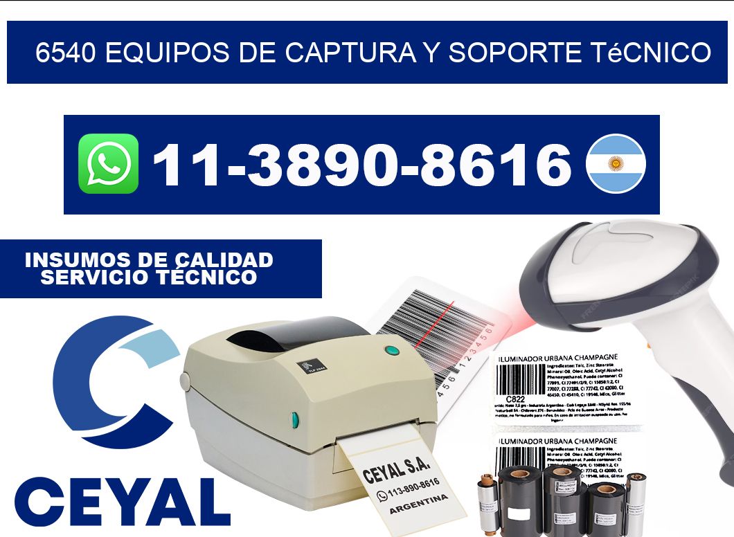 6540 Equipos de Captura y Soporte Técnico