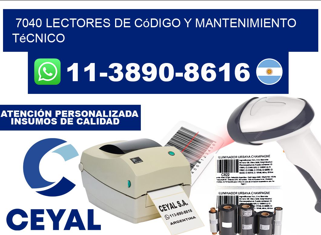 7040 Lectores de Código y Mantenimiento Técnico