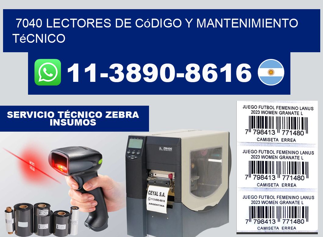 7040 Lectores de Código y Mantenimiento Técnico