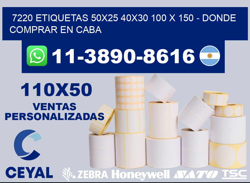7220 etiquetas 50x25 40x30 100 x 150 - Donde Comprar en Caba