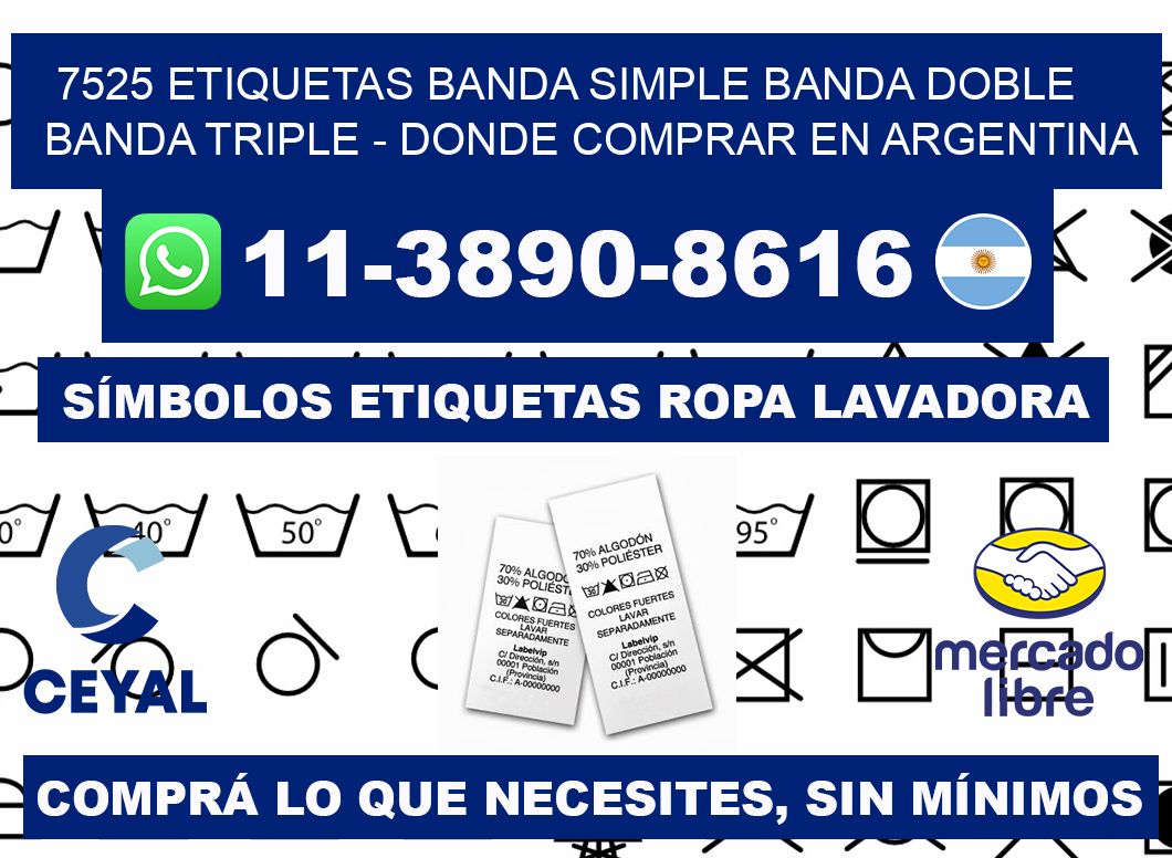 7525 etiquetas banda simple banda doble banda triple - Donde Comprar en Argentina