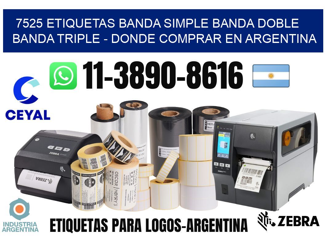 7525 etiquetas banda simple banda doble banda triple - Donde Comprar en Argentina
