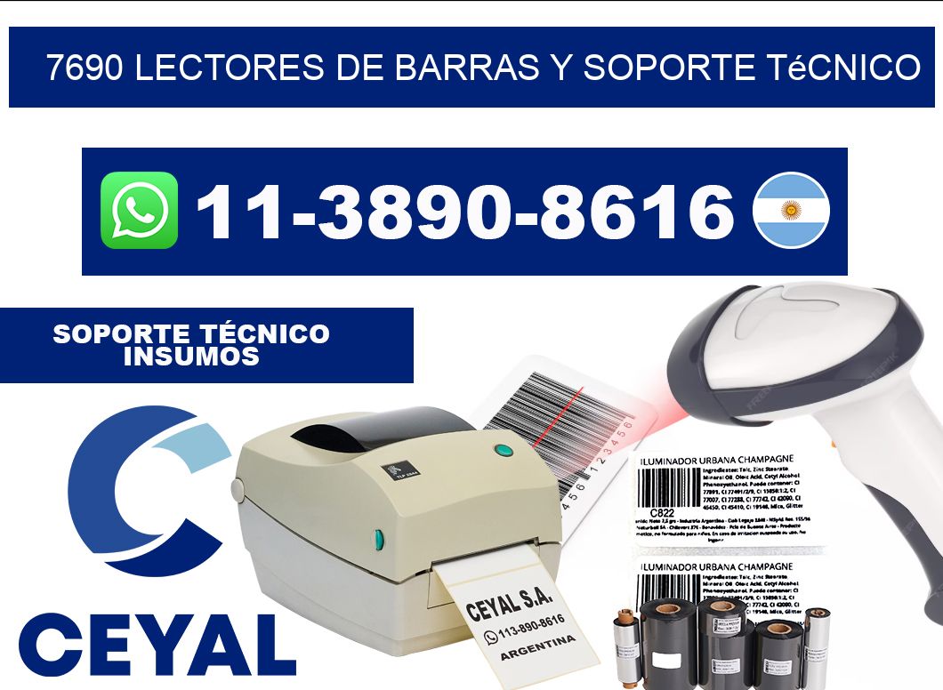7690 Lectores de barras y Soporte Técnico