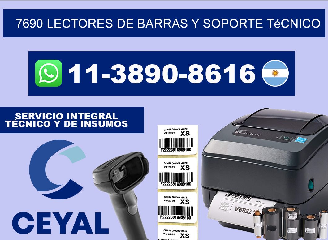 7690 Lectores de barras y Soporte Técnico