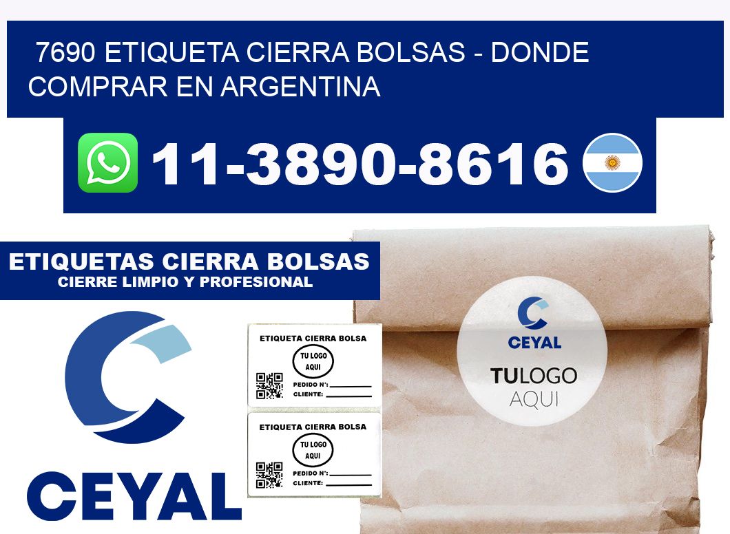 7690 etiqueta Cierra Bolsas - Donde Comprar en Argentina