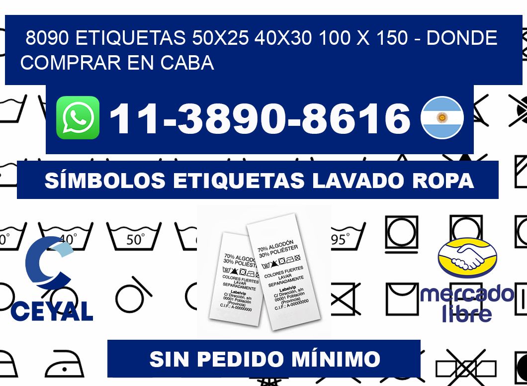 8090 etiquetas 50x25 40x30 100 x 150 - Donde Comprar en Caba