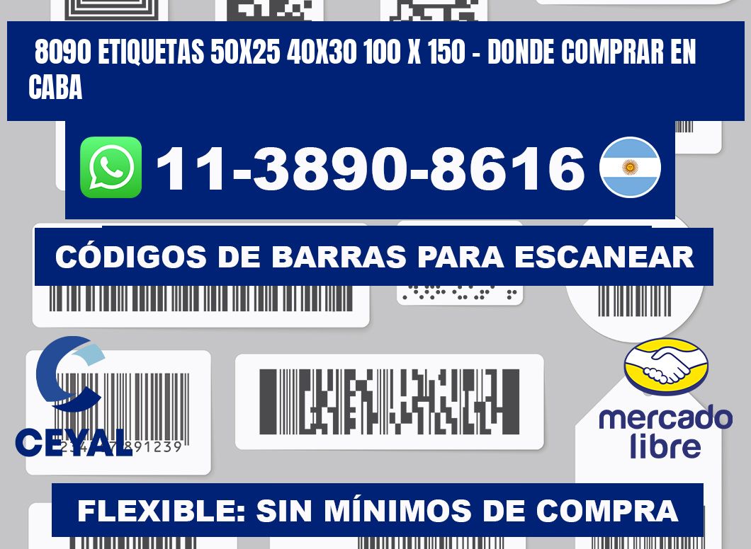 8090 etiquetas 50x25 40x30 100 x 150 - Donde Comprar en Caba