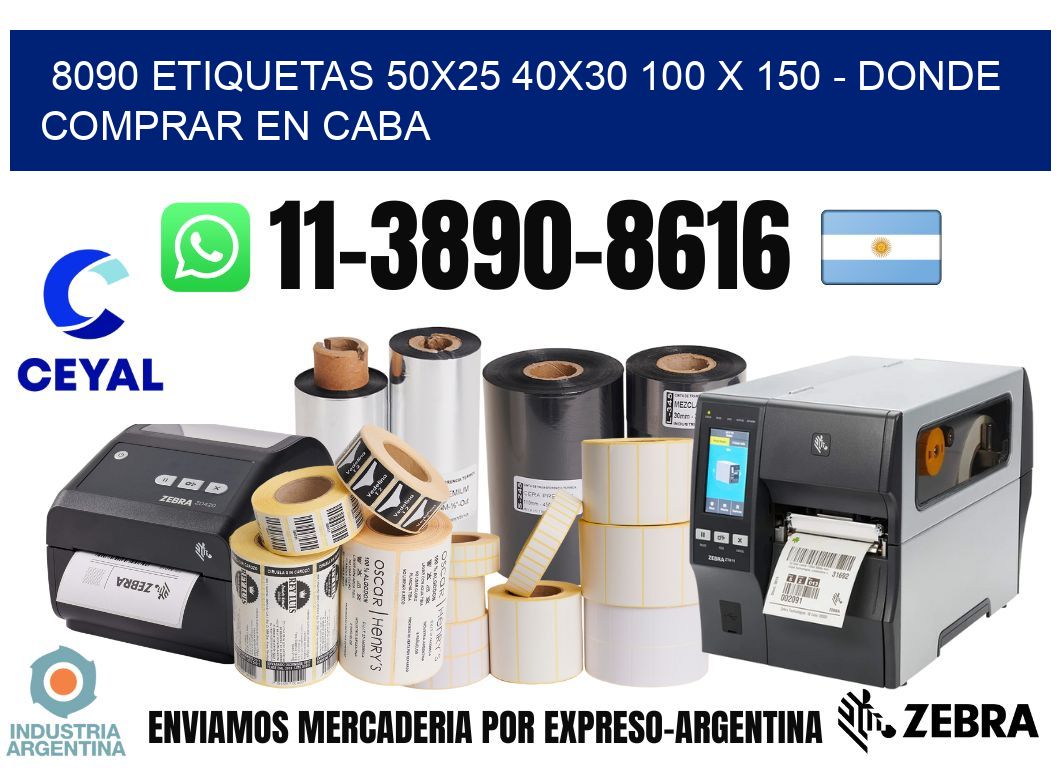 8090 etiquetas 50x25 40x30 100 x 150 - Donde Comprar en Caba
