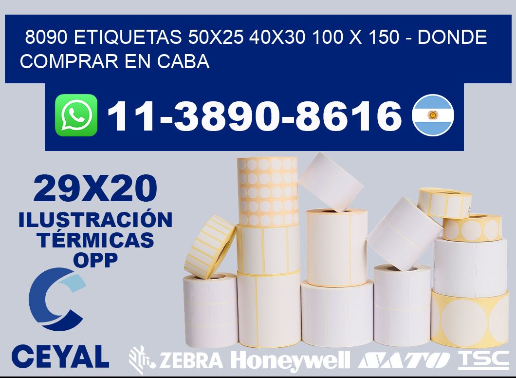 8090 etiquetas 50x25 40x30 100 x 150 - Donde Comprar en Caba