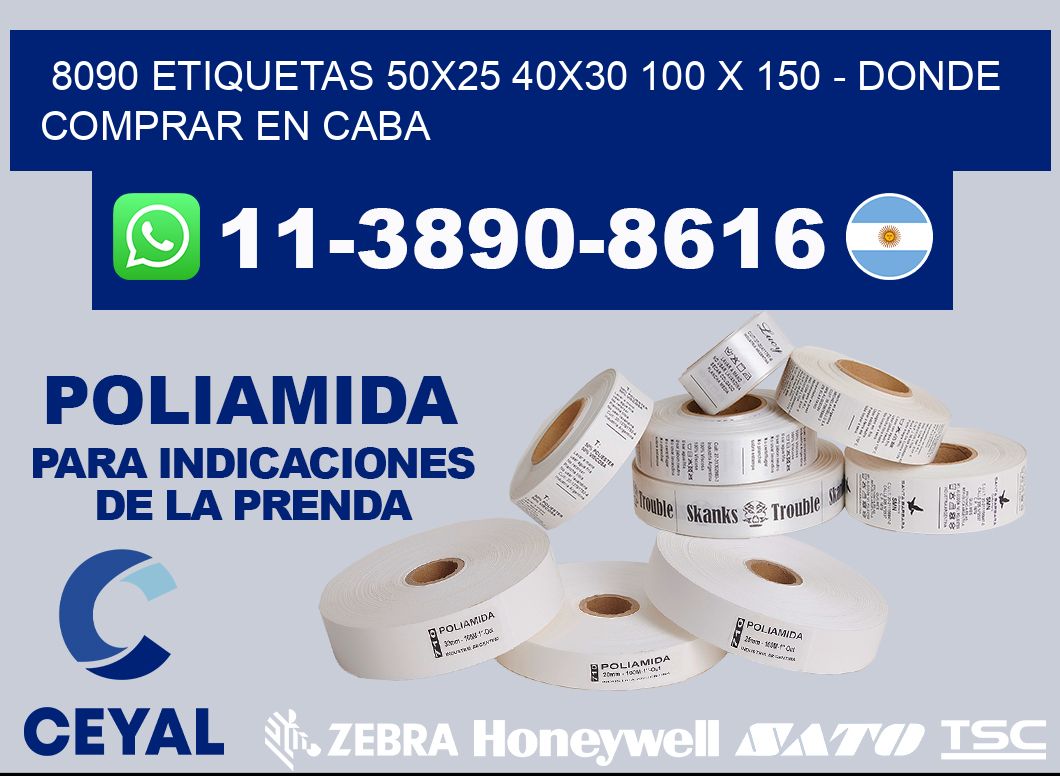 8090 etiquetas 50x25 40x30 100 x 150 - Donde Comprar en Caba