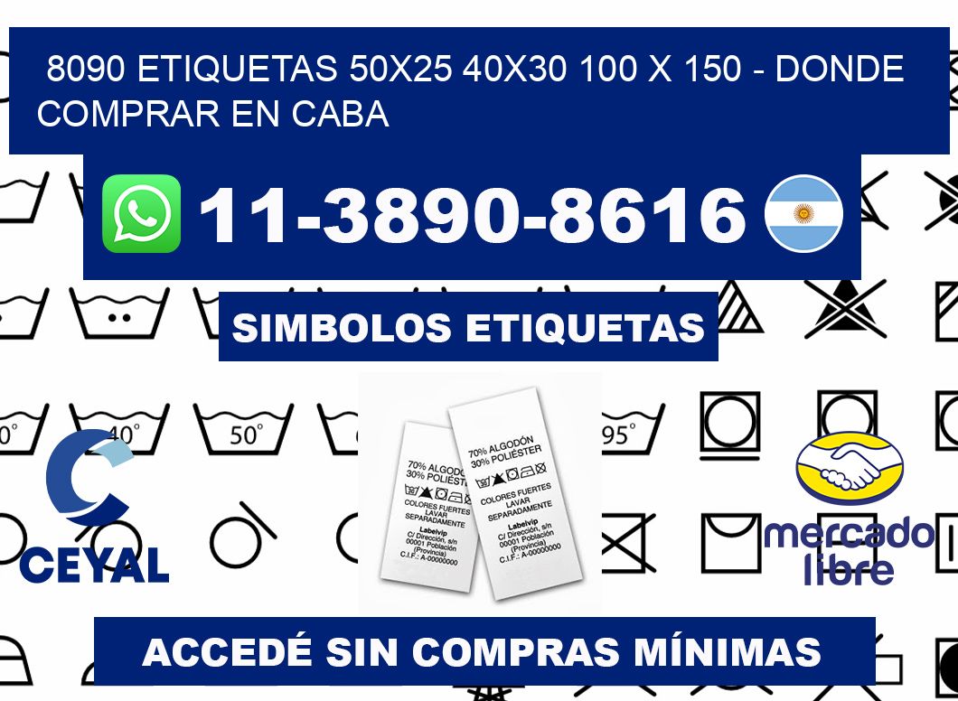8090 etiquetas 50x25 40x30 100 x 150 - Donde Comprar en Caba