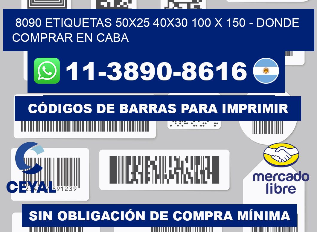 8090 etiquetas 50x25 40x30 100 x 150 - Donde Comprar en Caba