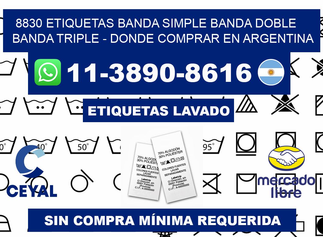 8830 etiquetas banda simple banda doble banda triple - Donde Comprar en Argentina