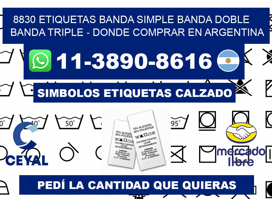 8830 etiquetas banda simple banda doble banda triple - Donde Comprar en Argentina