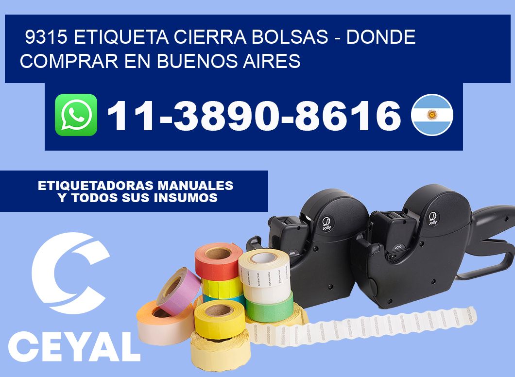 9315 etiqueta Cierra Bolsas - Donde Comprar en Buenos Aires
