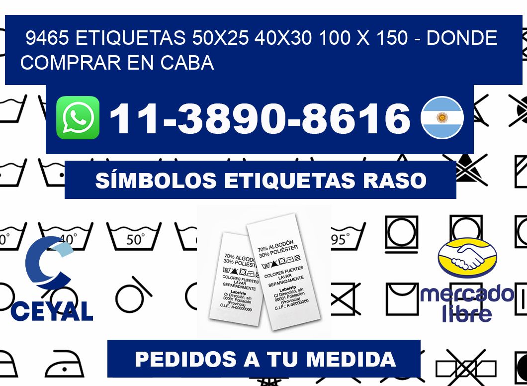 9465 etiquetas 50x25 40x30 100 x 150 - Donde Comprar en Caba